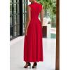 imagePRETTYGARDEN Womens 2 Piece Skirt Set 2025 Summer Ruched Tank Tops Ruffle Maxi Skirts Wedding Guest Matching OutfitsRed