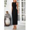 imagePRETTYGARDEN Womens Maxi Dress 2025 Spring Long Wedding Guest Dresses Resort Wear Vacation Casual Bodycon Summer Sun DressesBlack
