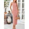 imagePRETTYGARDEN Womens Maxi Dress 2025 Spring Long Wedding Guest Dresses Resort Wear Vacation Casual Bodycon Summer Sun DressesPink