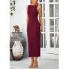 imagePRETTYGARDEN Womens Maxi Dress 2025 Spring Long Wedding Guest Dresses Resort Wear Vacation Casual Bodycon Summer Sun DressesWine Red