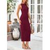 imagePRETTYGARDEN Womens Maxi Dress 2025 Spring Long Wedding Guest Dresses Resort Wear Vacation Casual Bodycon Summer Sun DressesWine Red