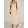 imagePRETTYGARDEN Womens Ruched Bodycon Dresses 2025 Summer Off Shoulder Asymmetrical High Split Elegant Cocktail Party DressApricot