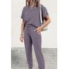 imagePRETTYGARDEN Womens Two Piece Lounge Sets 2025 Spring Summer Jogger Pants Vacation Outfits Travel Airplane Matching ClothesGrey