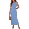 imagePRETTYGARDEN Womens Maxi Dress 2025 Spring Long Wedding Guest Dresses Resort Wear Vacation Casual Bodycon Summer Sun DressesLight Blue