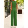 imagePRETTYGARDEN 2 Piece Outfits for Women Summer Matching Lounge Sets Ribbed Knit Crop Tank Tops Wide Leg Pants Travel ClothesGreen