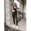 imagePRETTYGARDEN Womens Two Piece Outfit Sets Casual Summer Sleeveless Crewneck Tops and Sweatpants Active Tracksuit Lounge WearArmy Green