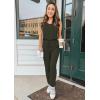 imagePRETTYGARDEN Womens Two Piece Outfit Sets Casual Summer Sleeveless Crewneck Tops and Sweatpants Active Tracksuit Lounge WearArmy Green