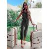 imagePRETTYGARDEN Womens Two Piece Outfit Sets Casual Summer Sleeveless Crewneck Tops and Sweatpants Active Tracksuit Lounge WearDark Grey