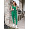 imagePRETTYGARDEN Womens Two Piece Outfit Sets Casual Summer Sleeveless Crewneck Tops and Sweatpants Active Tracksuit Lounge WearGreen