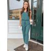 imagePRETTYGARDEN Womens Two Piece Outfit Sets Casual Summer Sleeveless Crewneck Tops and Sweatpants Active Tracksuit Lounge WearGrey Green