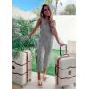 imagePRETTYGARDEN Womens Two Piece Outfit Sets Casual Summer Sleeveless Crewneck Tops and Sweatpants Active Tracksuit Lounge WearLight Grey