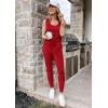 imagePRETTYGARDEN Womens Two Piece Outfit Sets Casual Summer Sleeveless Crewneck Tops and Sweatpants Active Tracksuit Lounge WearRed