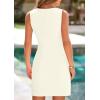 imagePRETTYGARDEN Work Dresses for Women 2025 Spring Business Formal Short Dress Sleeveless Button Down Elegant Office OutfitsApricot