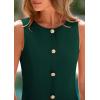 imagePRETTYGARDEN Work Dresses for Women 2025 Spring Business Formal Short Dress Sleeveless Button Down Elegant Office OutfitsGreen