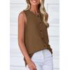 imagePRETTYGARDEN Sweater Vest Women 2025 Spring Summer Casual Lightweight Knit Sleeveless Button Down Tank Tops Trendy ClothesCoffee