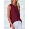 imagePRETTYGARDEN Sweater Vest Women 2025 Spring Summer Casual Lightweight Knit Sleeveless Button Down Tank Tops Trendy ClothesDark Wine Red