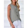imagePRETTYGARDEN Sweater Vest Women 2025 Spring Summer Casual Lightweight Knit Sleeveless Button Down Tank Tops Trendy ClothesGrey