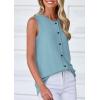 imagePRETTYGARDEN Sweater Vest Women 2025 Spring Summer Casual Lightweight Knit Sleeveless Button Down Tank Tops Trendy ClothesLight Blue