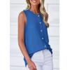 imagePRETTYGARDEN Sweater Vest Women 2025 Spring Summer Casual Lightweight Knit Sleeveless Button Down Tank Tops Trendy ClothesSky Blue