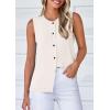 imagePRETTYGARDEN Sweater Vest Women 2025 Spring Summer Casual Lightweight Knit Sleeveless Button Down Tank Tops Trendy ClothesWhite