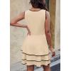 imagePRETTYGARDEN Womens 2025 Summer Sundresses Casual Elegant Sleeveless Flowy Tiered Ruffle A Line Mini Homecoming Party DressApricot