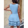 imagePRETTYGARDEN Womens 2025 Summer Sundresses Casual Elegant Sleeveless Flowy Tiered Ruffle A Line Mini Homecoming Party DressSky Blue