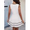 imagePRETTYGARDEN Womens 2025 Summer Sundresses Casual Elegant Sleeveless Flowy Tiered Ruffle A Line Mini Homecoming Party DressWhite