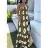 imagePRETTYGARDEN Womens Summer One Shoulder Maxi Dresses Printed Flowy Boho Beach Vacation Long SundressArmy Green White Floral