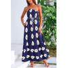 imagePRETTYGARDEN Womens Summer One Shoulder Maxi Dresses Printed Flowy Boho Beach Vacation Long SundressNavy Apricot Floral