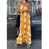 imagePRETTYGARDEN Womens Summer One Shoulder Maxi Dresses Printed Flowy Boho Beach Vacation Long SundressTurmeric White Floral
