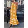 imagePRETTYGARDEN Womens Summer One Shoulder Maxi Dresses Printed Flowy Boho Beach Vacation Long SundressTurmeric White Floral