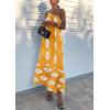 imagePRETTYGARDEN Womens Summer One Shoulder Maxi Dresses Printed Flowy Boho Beach Vacation Long SundressTurmeric White Floral