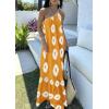imagePRETTYGARDEN Womens Summer One Shoulder Maxi Dresses Printed Flowy Boho Beach Vacation Long SundressTurmeric White Floral