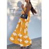 imagePRETTYGARDEN Womens Summer One Shoulder Maxi Dresses Printed Flowy Boho Beach Vacation Long SundressTurmeric White Floral