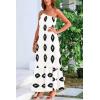 imagePRETTYGARDEN Womens Summer One Shoulder Maxi Dresses Printed Flowy Boho Beach Vacation Long SundressWhite Black Floral