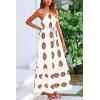 imagePRETTYGARDEN Womens Summer One Shoulder Maxi Dresses Printed Flowy Boho Beach Vacation Long SundressWhite Khaki Floral