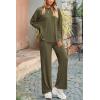 imagePRETTYGARDEN Womens Two Piece Lounge Sets Matching Long Sleeve Shirts Wide Leg Pants Tracksuits Travel Outfits Fall ClothesArmy Green