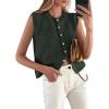 imagePRETTYGARDEN Sweater Vest Women 2025 Spring Summer Casual Lightweight Knit Sleeveless Button Down Tank Tops Trendy ClothesArmy Green