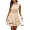 imagePRETTYGARDEN Womens 2025 Summer Sundresses Casual Elegant Sleeveless Flowy Tiered Ruffle A Line Mini Homecoming Party DressApricot