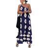 imagePRETTYGARDEN Womens Summer One Shoulder Maxi Dresses Printed Flowy Boho Beach Vacation Long SundressNavy Apricot Floral