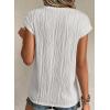 imagePRETTYGARDEN Blouses for Women Dressy Casual 2025 Spring Summer Business Office Tops Cap Sleeve Textured Cute Work ShirtLight Grey