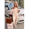 imagePRETTYGARDEN Jumpsuits for Women 2025 Summer Dressy Off Shoulder Romper Spring Vacation Travel Lounge Outfits ClothesBeige