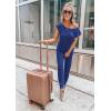 imagePRETTYGARDEN Jumpsuits for Women 2025 Summer Dressy Off Shoulder Romper Spring Vacation Travel Lounge Outfits ClothesBlue