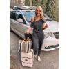 imagePRETTYGARDEN Jumpsuits for Women 2025 Summer Dressy Off Shoulder Romper Spring Vacation Travel Lounge Outfits ClothesDark Grey