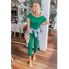imagePRETTYGARDEN Jumpsuits for Women 2025 Summer Dressy Off Shoulder Romper Spring Vacation Travel Lounge Outfits ClothesGrass Green