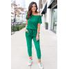imagePRETTYGARDEN Jumpsuits for Women 2025 Summer Dressy Off Shoulder Romper Spring Vacation Travel Lounge Outfits ClothesGrass Green