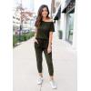 imagePRETTYGARDEN Jumpsuits for Women 2025 Summer Dressy Off Shoulder Romper Spring Vacation Travel Lounge Outfits ClothesGreen