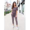 imagePRETTYGARDEN Jumpsuits for Women 2025 Summer Dressy Off Shoulder Romper Spring Vacation Travel Lounge Outfits ClothesGrey