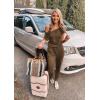 imagePRETTYGARDEN Jumpsuits for Women 2025 Summer Dressy Off Shoulder Romper Spring Vacation Travel Lounge Outfits ClothesKhaki