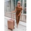 imagePRETTYGARDEN Jumpsuits for Women 2025 Summer Dressy Off Shoulder Romper Spring Vacation Travel Lounge Outfits ClothesLight Brown